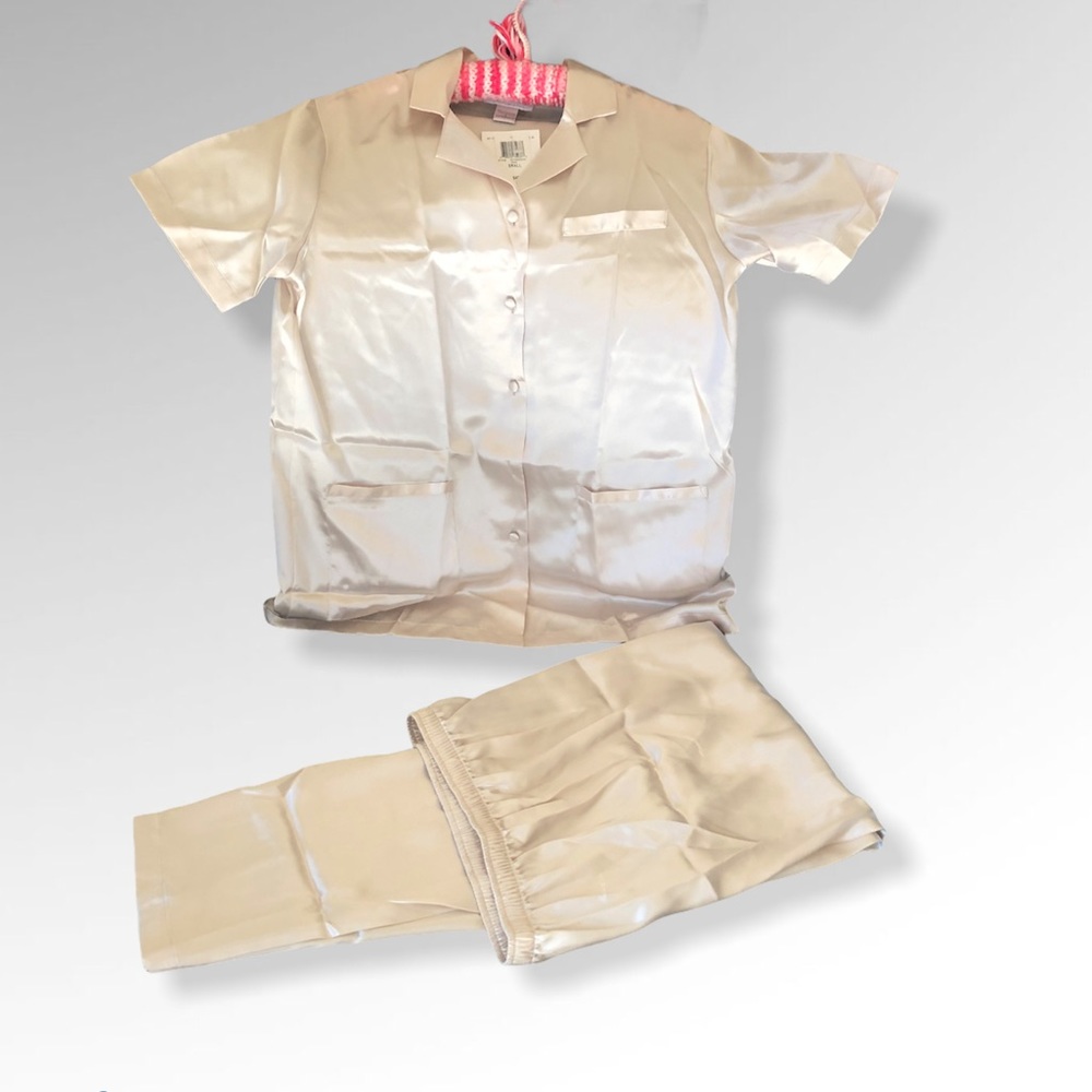 Morgan Taylor Intimates Pajama Set Beige Sz Small